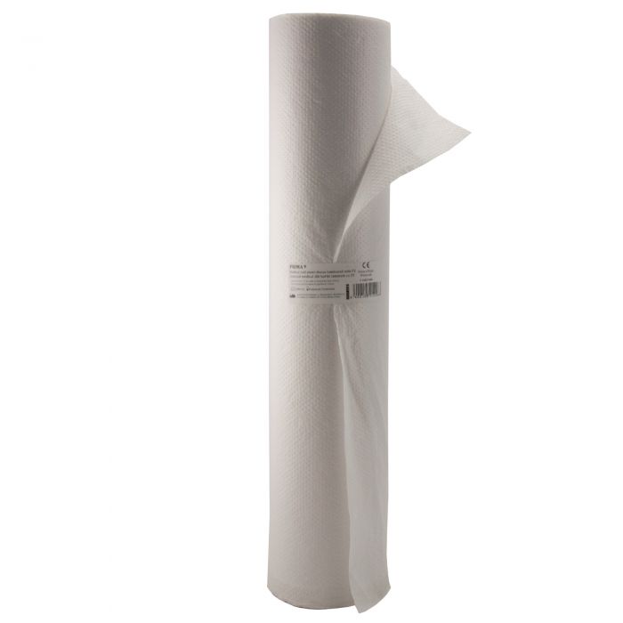 Rola Cearceaf Polietilena + Hartie 50cmx50m, 130 foi x 38.5cm, Alb