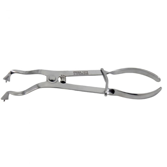 Cleste din inox PRIMA, pentru aplicat clemele de diga