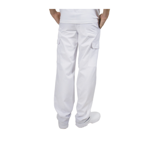 Pantaloni pentru barbati, tercot, 170 grame, alb