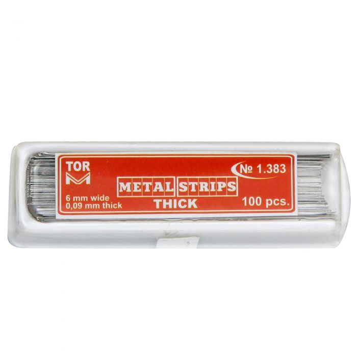 Stripuri metalice pentru protectie dinti, 6x50mm, 100 bucati