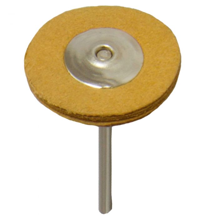 Perie din piele de caprioara, pentru lustruire proteze, 25 mm diametru