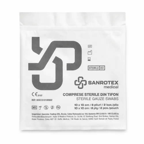 Comprese Sterile Tifon Pliate 10 x 10 cm