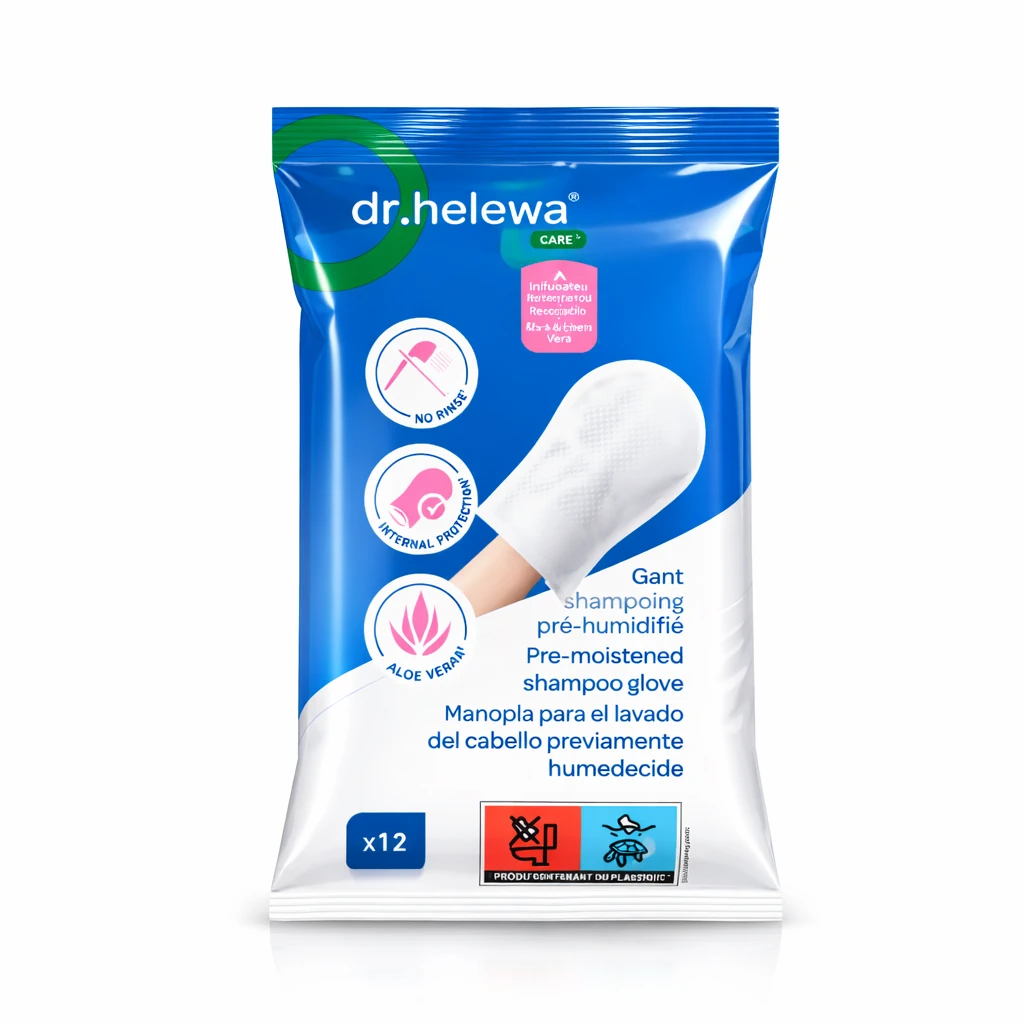 Manusi pre-imbibate cu Sampon Pentru Scalp Dr. Helewa 12 bucati