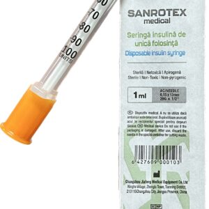 Seringa insulina sterila 1ml ac 29G x 1/2" - 100 bucati