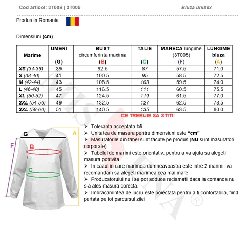 Bluza de lucru maneca scurta tercot alb - imagine 2