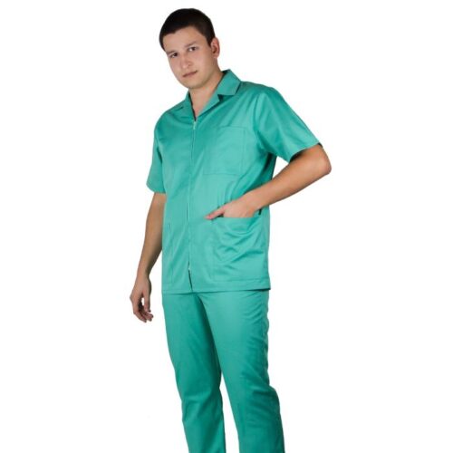 Halat cu Fermoar pentru Barbati – VERDE DESCHIS