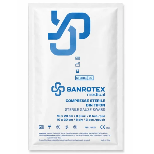 Comprese Sterile Tifon Pliate 10 x 20 cm