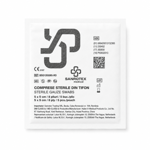 Comprese Sterile Tifon Pliate 5 x 5 cm