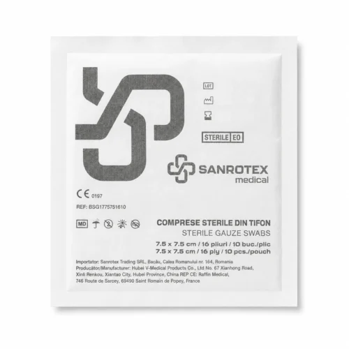 Comprese Sterile Tifon Pliate 7.5 x 7.5 cm